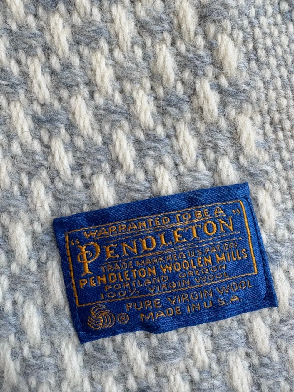 Vintage Pendleton Pure Virgin Wool Throw Blanket - Picture 9 of 11